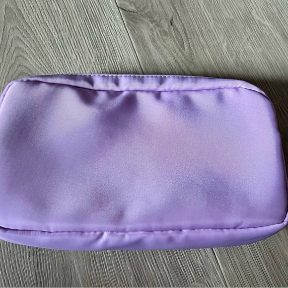 Purple “GLAM” Makeup Bag – Pearl & Rhinestone Letters – NWOT​ - Picture 3 of 7